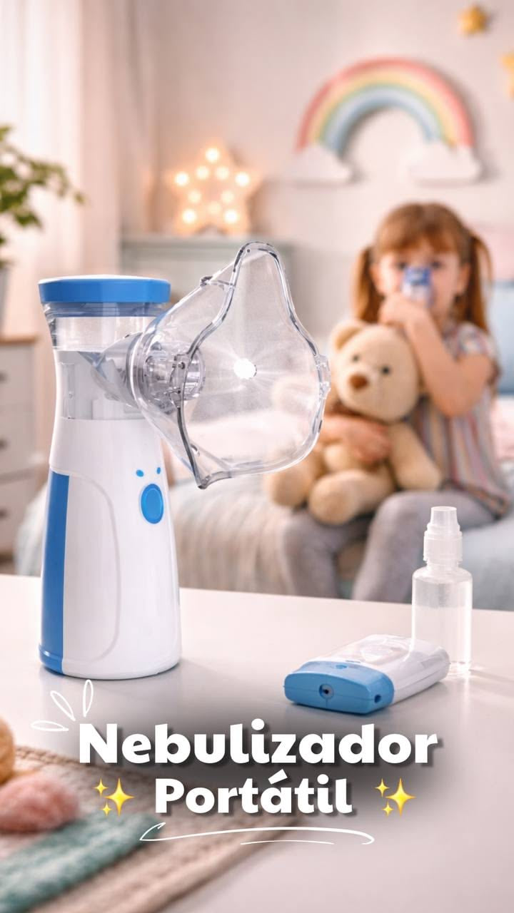 Portable Mesh Nebulizer – Handheld Cool Mist Inhaler for Kids & Adults