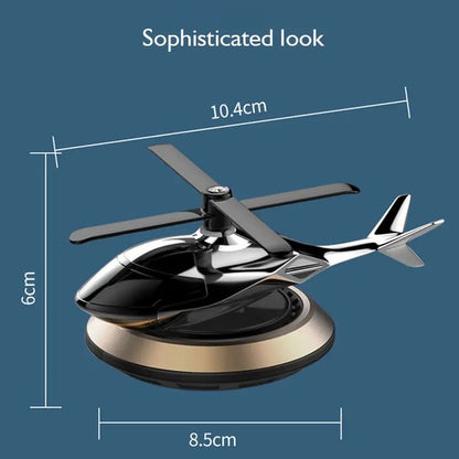 Solar Powered Helicopter Car Air Freshener & Dashboard Ornament