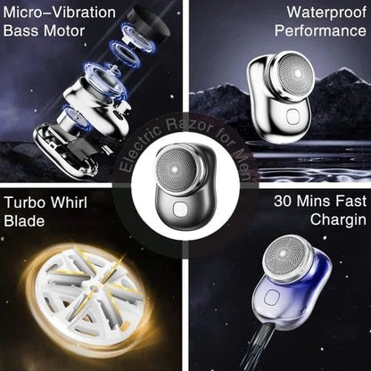 ⚡ Mini Portable Electric Shaver – Rechargeable Waterproof Pocket Razor for Men & Women ⚡