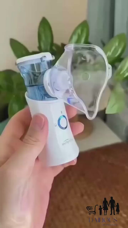 Portable Mesh Nebulizer – Handheld Cool Mist Inhaler for Kids & Adults